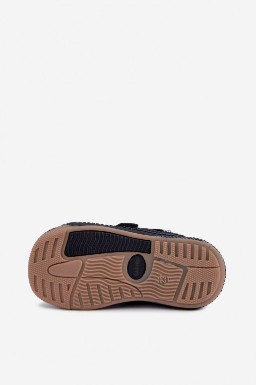 Sapatos infantis de couro azul escuro Bartek 8631676