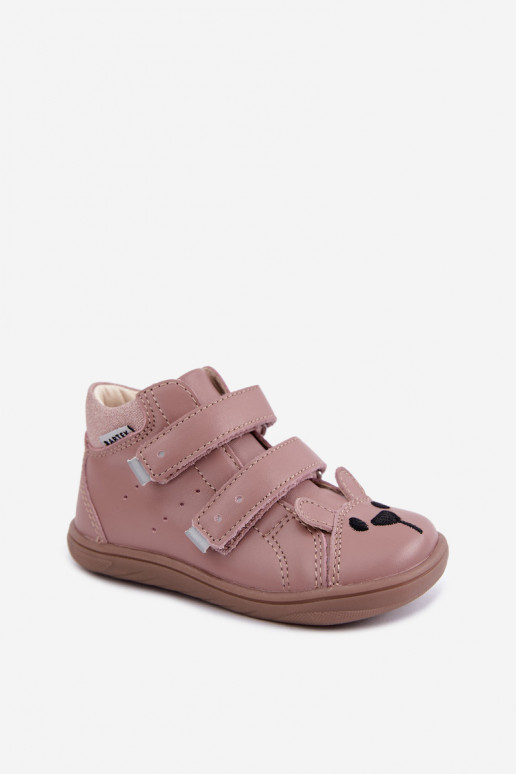 Sapatos infantis de couro rosa Barefoot Bartek 8631985