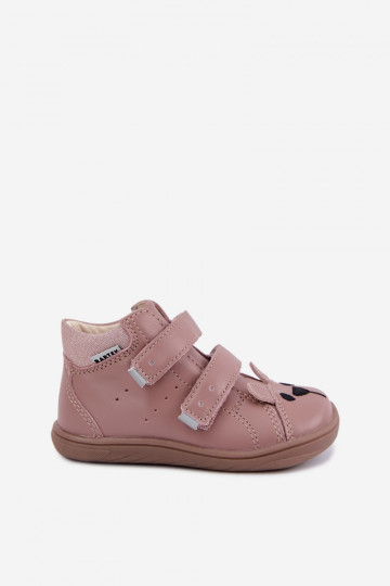 Sapatos infantis de couro rosa Barefoot Bartek 8631985 2