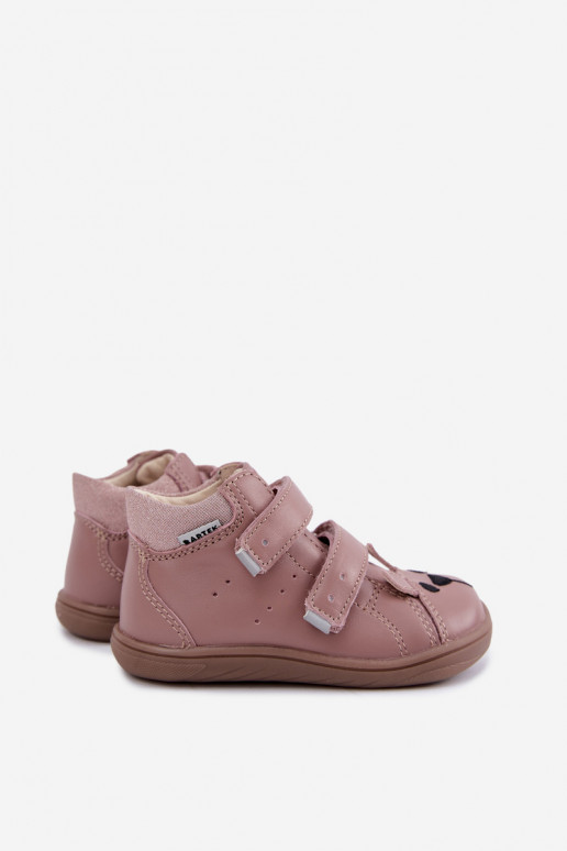 Sapatos infantis de couro rosa Barefoot Bartek 8631985