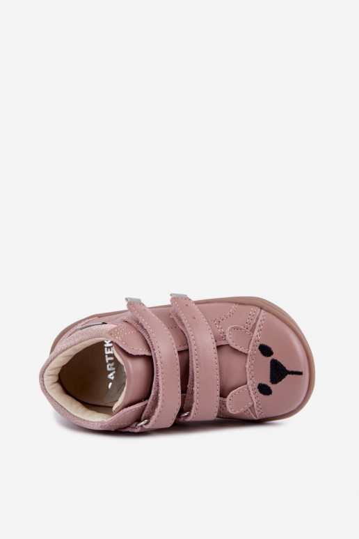 Sapatos infantis de couro rosa Barefoot Bartek 8631985