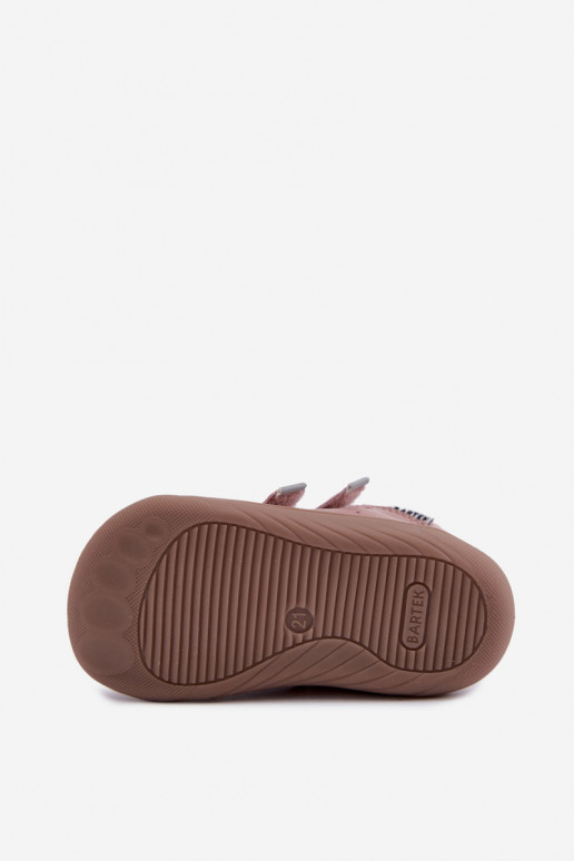 Sapatos infantis de couro rosa Barefoot Bartek 8631985