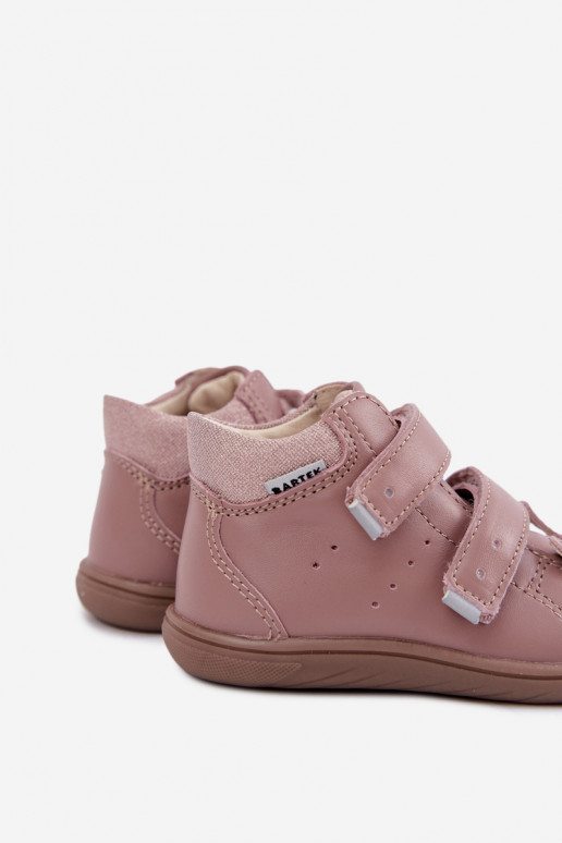 Sapatos infantis de couro rosa Barefoot Bartek 8631985