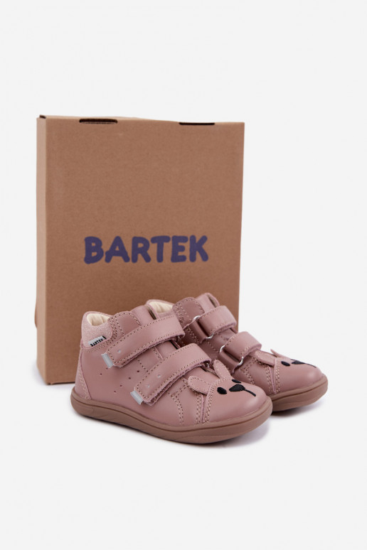 Sapatos infantis de couro rosa Barefoot Bartek 8631985
