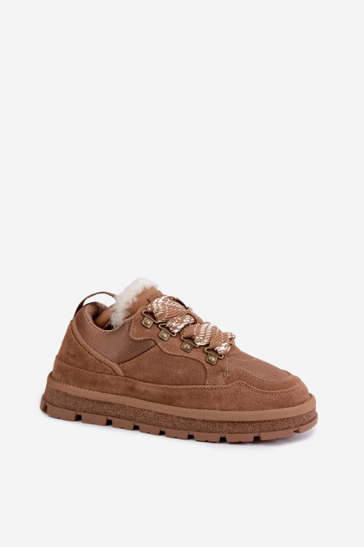 Botas de neve marrons com atacadores de camurça sintética GOE UU2N4922