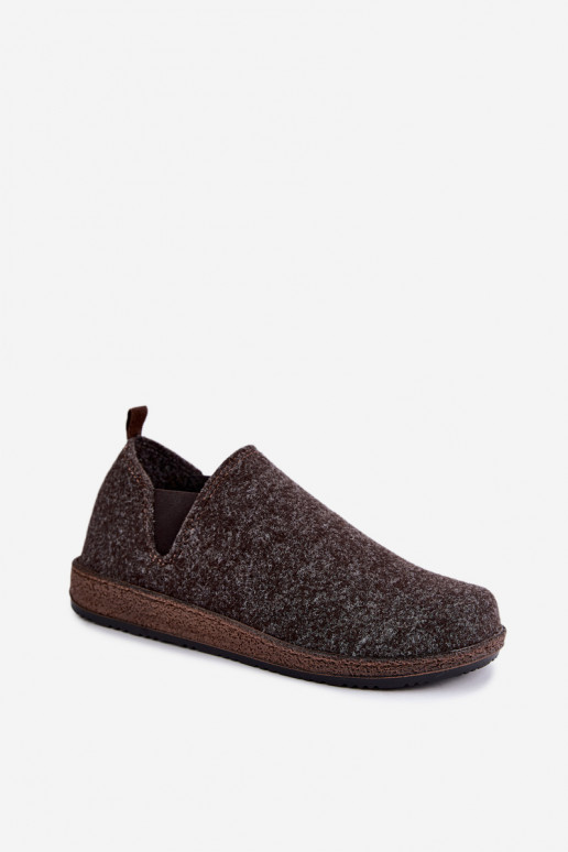 Sapatos de casa femininos Inblu NL000013 castanho escuro
