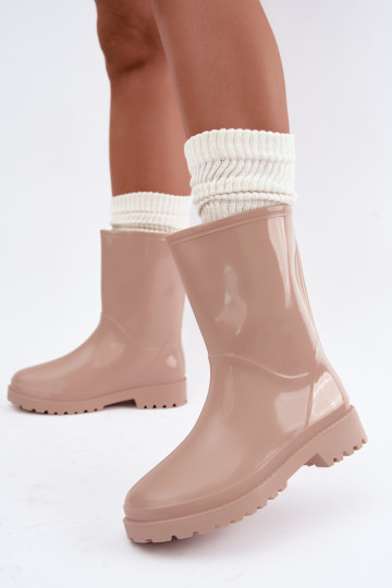 Botas de borracha femininas na cor areia Elvara