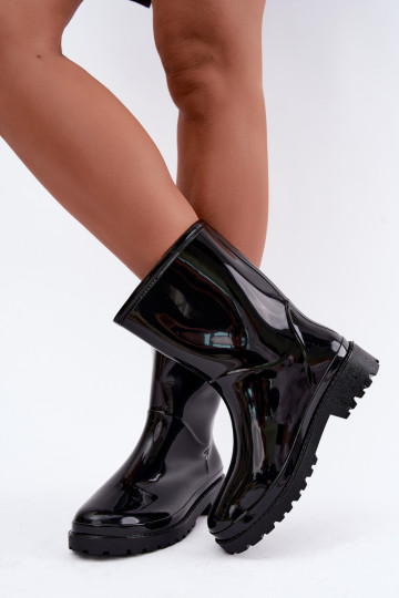 Botas de borracha femininas na cor preta Elvara 2