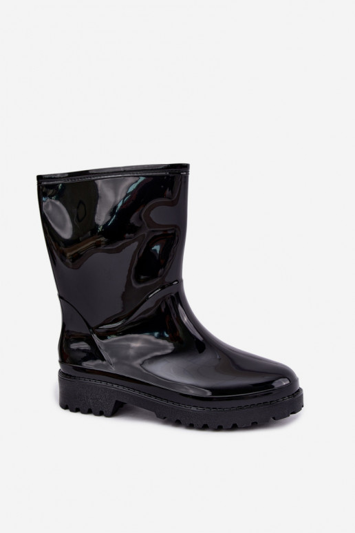 Botas de borracha femininas na cor preta Elvara