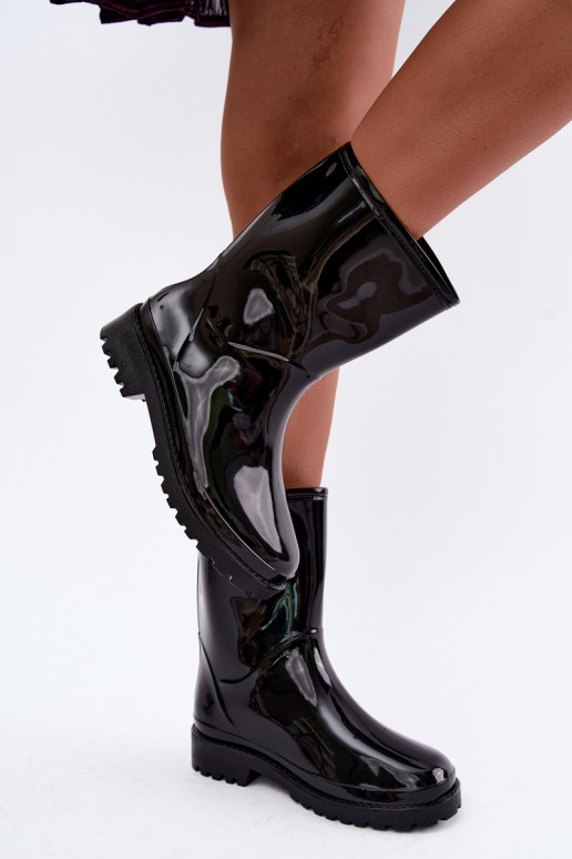 Botas de borracha femininas na cor preta Elvara