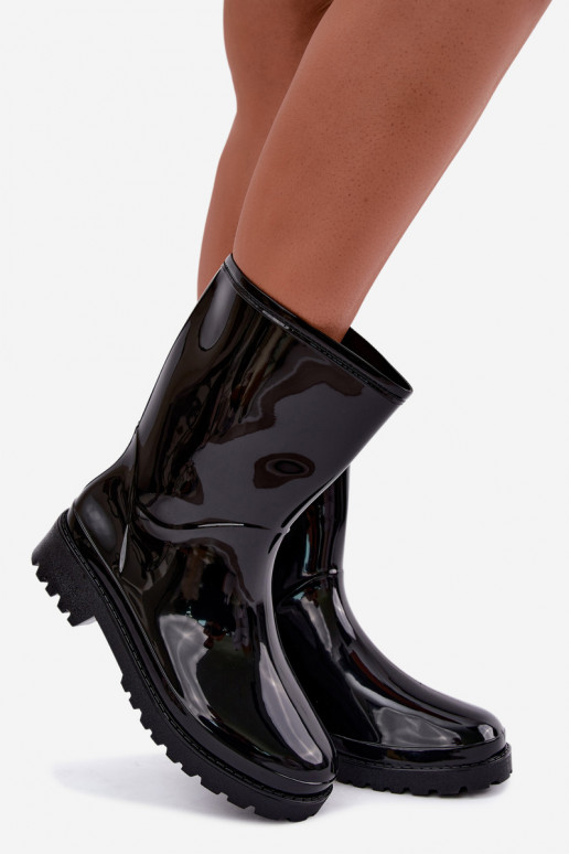 Botas de borracha femininas na cor preta Elvara