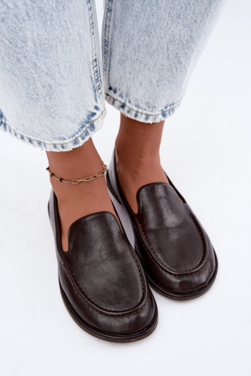 Mocassins femininos na cor chocolate Mireliah 2