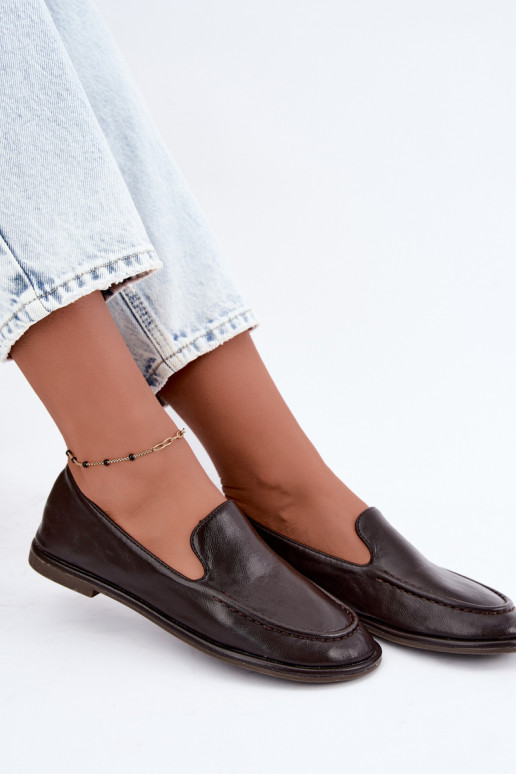 Mocassins femininos na cor chocolate Mireliah