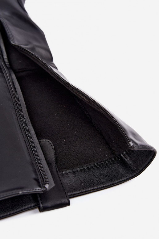 botas altas forradas com salto na cor preta Perrisa