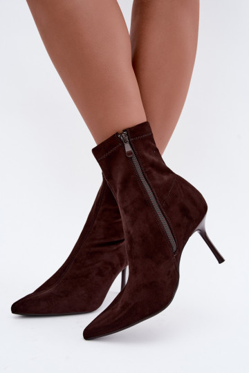 Botins de chocolate com saltos finos Nireya