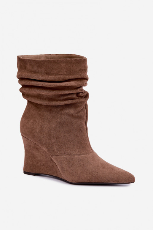 Botins de areia enrugados com plataforma Thalene