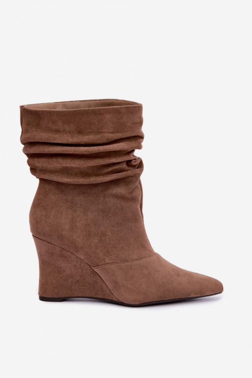 Botins de areia enrugados com plataforma Thalene