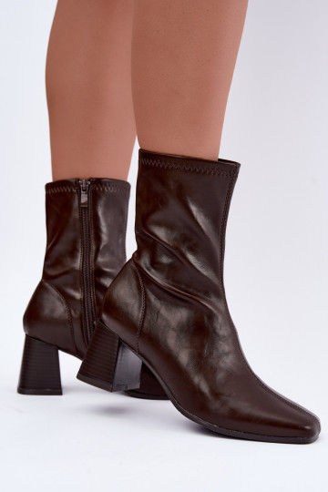 Botins castanhos femininos Veradis