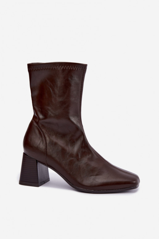 Botins castanhos femininos Veradis