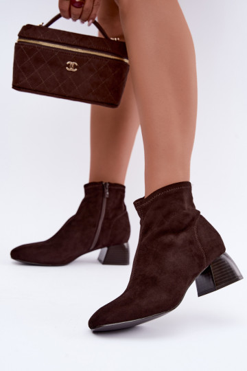 Botins de chocolate com saltos Estellea