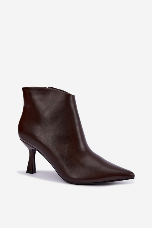 Botins de chocolate de bico Florenne