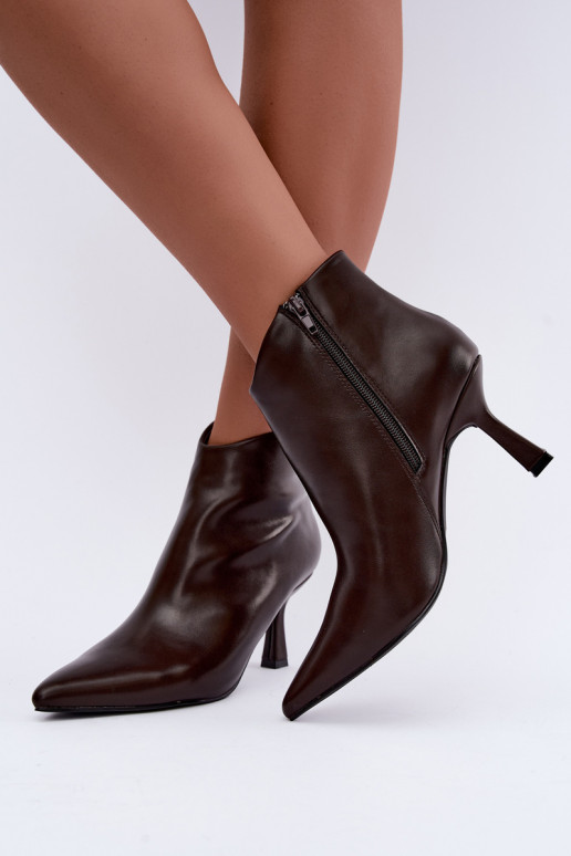 Botins de chocolate de bico Florenne