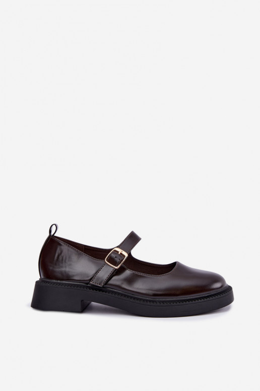 Sapatos de chocolate com saltos largos Lareine