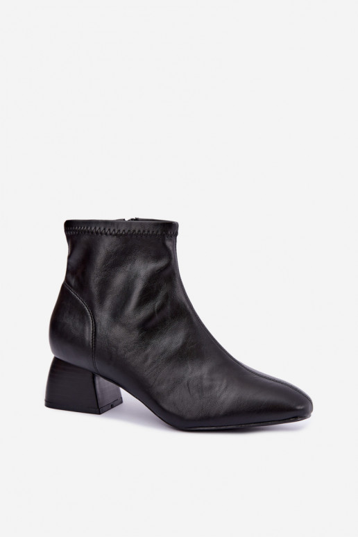 Botins pretos Klocke de couro sintético Estellea