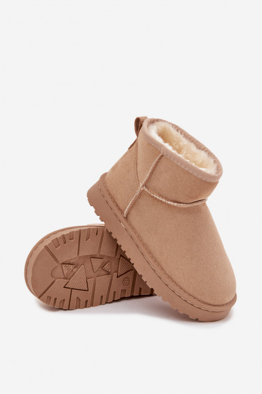 Botas de neve bege para crianças com isolamento e pelo dentro Mireya