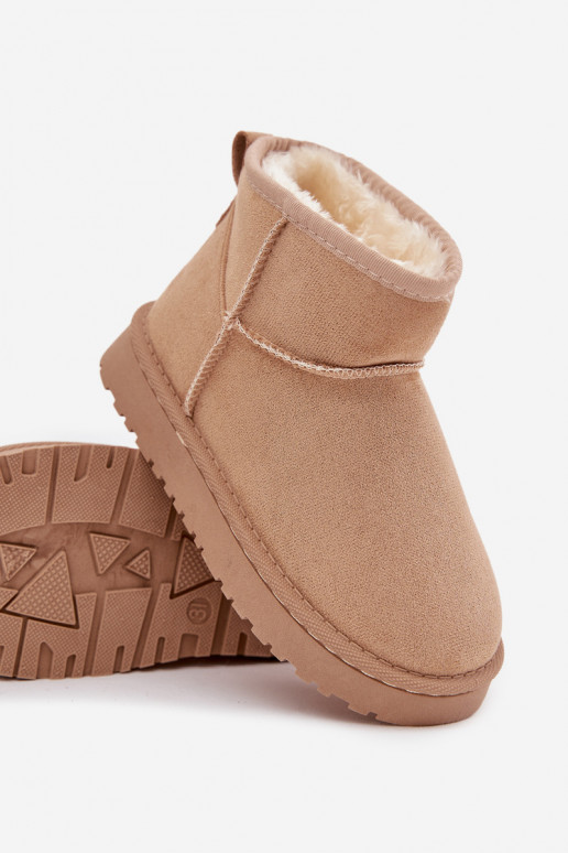 Botas de neve bege para crianças com isolamento e pelo dentro Mireya