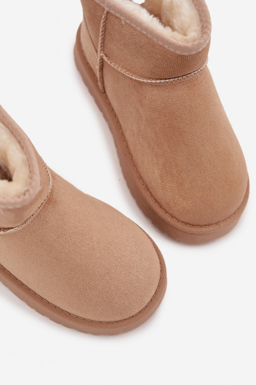 Botas de neve bege para crianças com isolamento e pelo dentro Mireya
