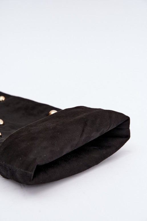 Botas altas slip-on com saltos finos e detalhes ornamentais na cor preta Beladine