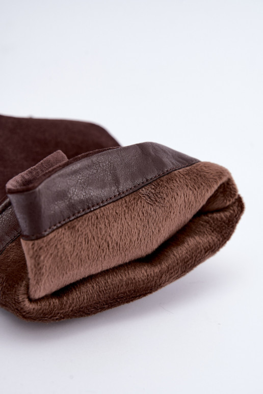 Botins isolados Tiselle com saltos e fivelas em castanho