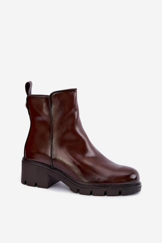 Botins isolados Klocke castanho escuro Iserine