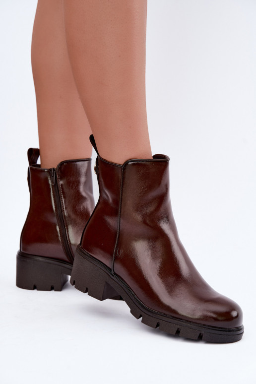 Botins isolados Klocke castanho escuro Iserine