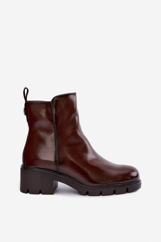 Botins isolados Klocke castanho escuro Iserine