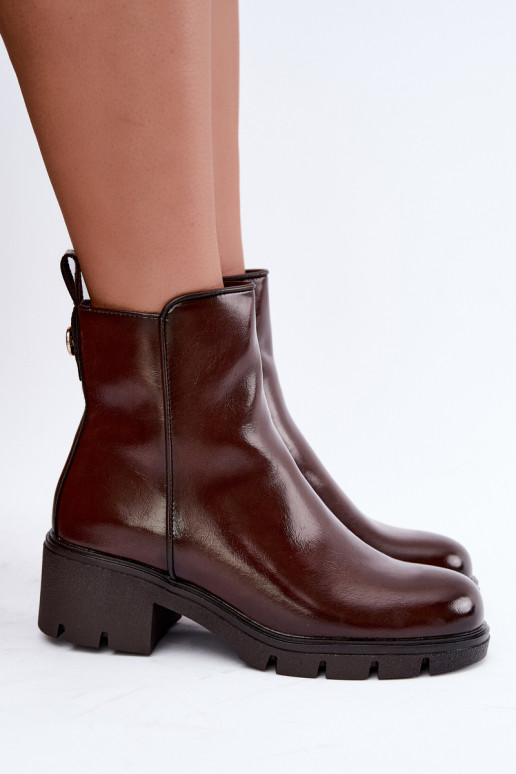 Botins isolados Klocke castanho escuro Iserine