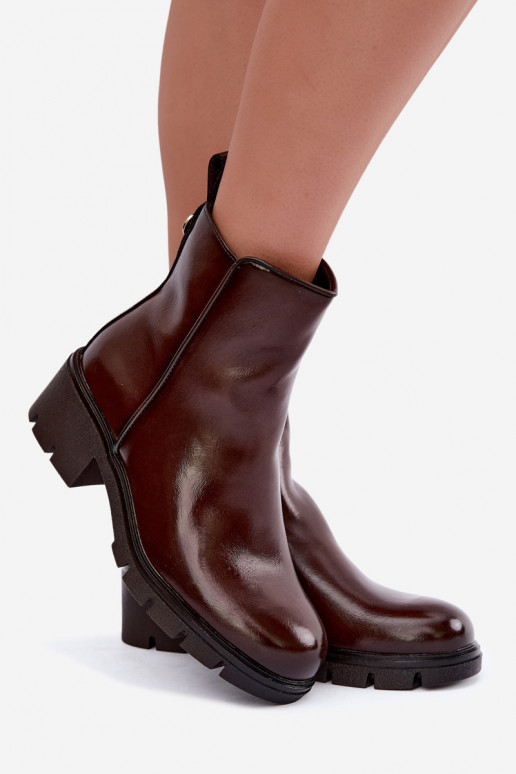 Botins isolados Klocke castanho escuro Iserine