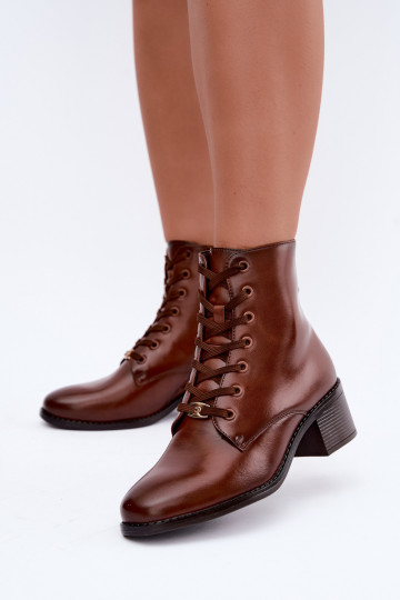 Botins isolados com atacadores Klocke castanhos Florisse 2