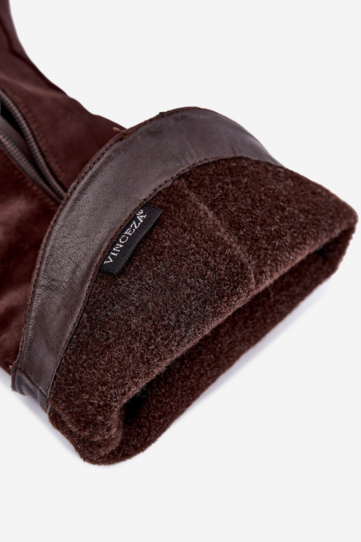 botas longas de estilo cowboy forradas Vinceza 58680 na cor chocolate