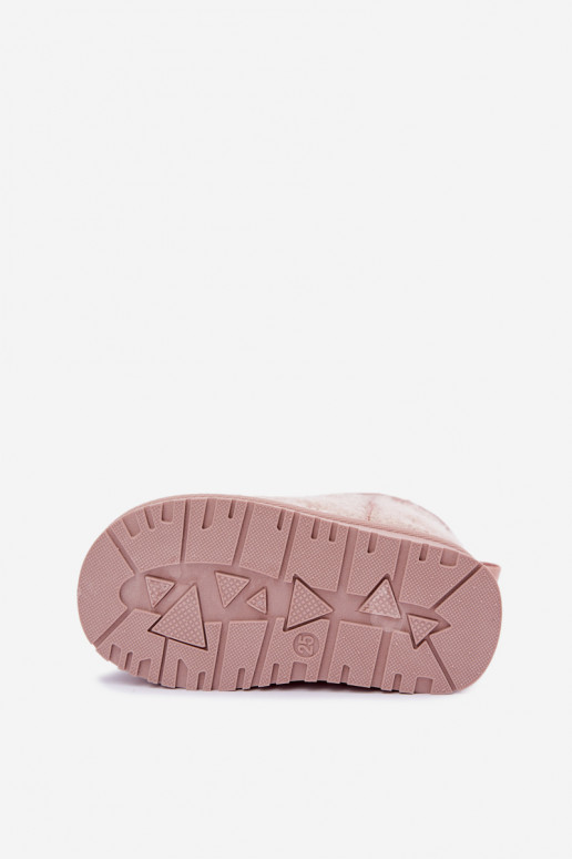 Botas de neve infantis na cor rosa com motivos florais Lunabelle