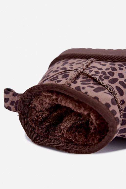 Botas de neve infantis com estampa de leopardo Snoelle