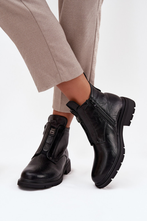 Botins quentes femininos com detalhes decorativos pretos Roselle