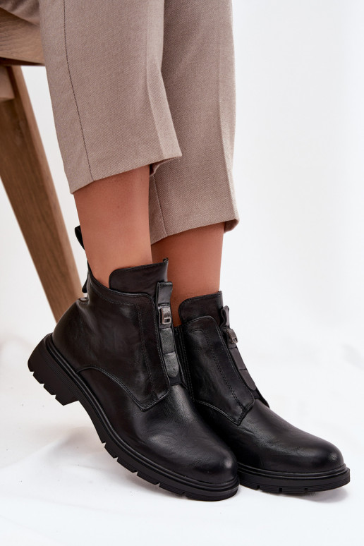 Botins quentes femininos com detalhes decorativos pretos Roselle