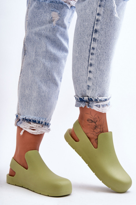 Chinelos de borracha verdes Meriko