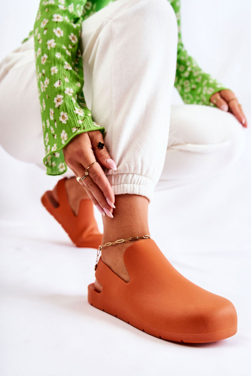 Chinelos de borracha laranja Meriko