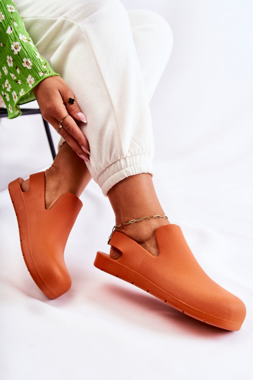 Chinelos de borracha laranja Meriko