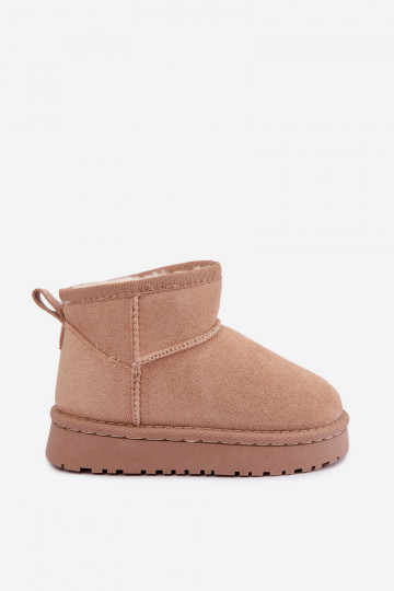 Botas de neve bege para crianças com isolamento e pelo dentro Mireya 2