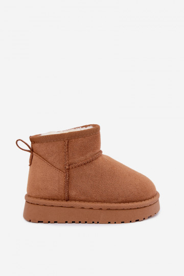 Botas de neve Infantil Juventude aquecimento com pelo por dentro cor marrom Mireya 2
