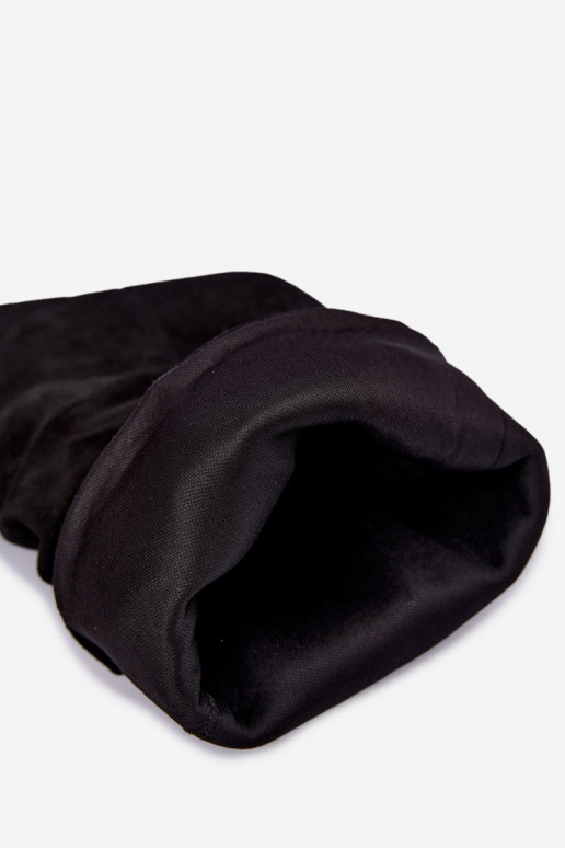Botins Slouchy slip-on com saltos na cor preta Falisette